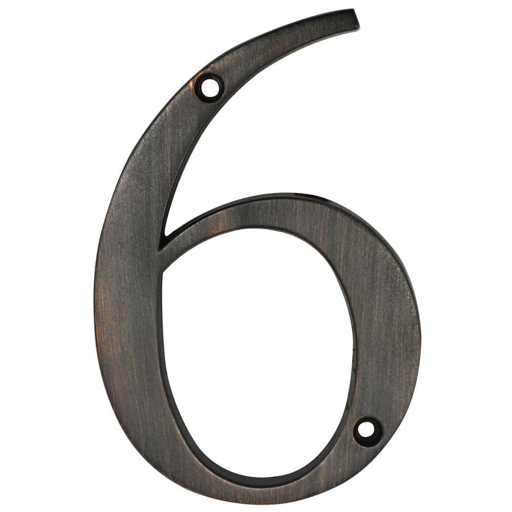 4 in. Aged Bronze Flush Mount House Number 6 price history on PriceWatchPro