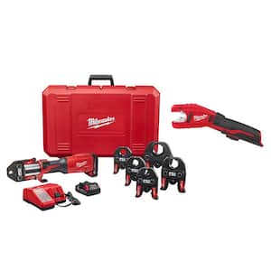 M18 18-Volt Lithium-Ion Brushless Force Logic Press Tool Kit with M12 Copper Tubing Cutter (2 -Tool)
