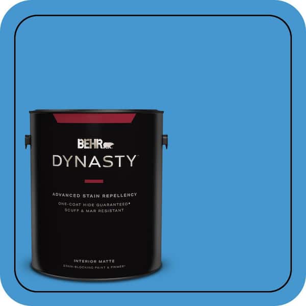 BEHR DYNASTY 1 gal. #P510-5 Perfect Sky Matte Interior Stain-Blocking Paint & Primer