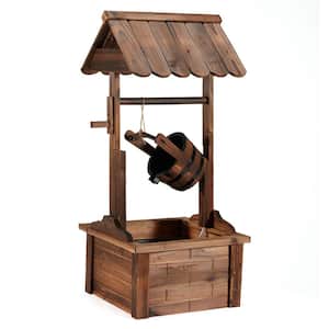 Decorative Wooden Wishing Well Water Fountain