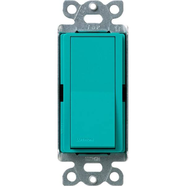 Lutron Claro 15 Amp 3-Way Rocker Switch, Turquoise
