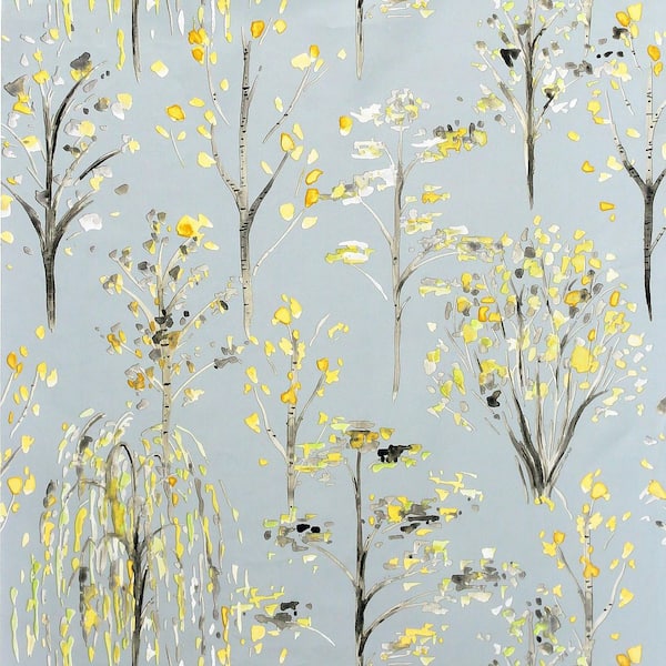 Mayumi Yellow Birch Grove Wallpaper Sample