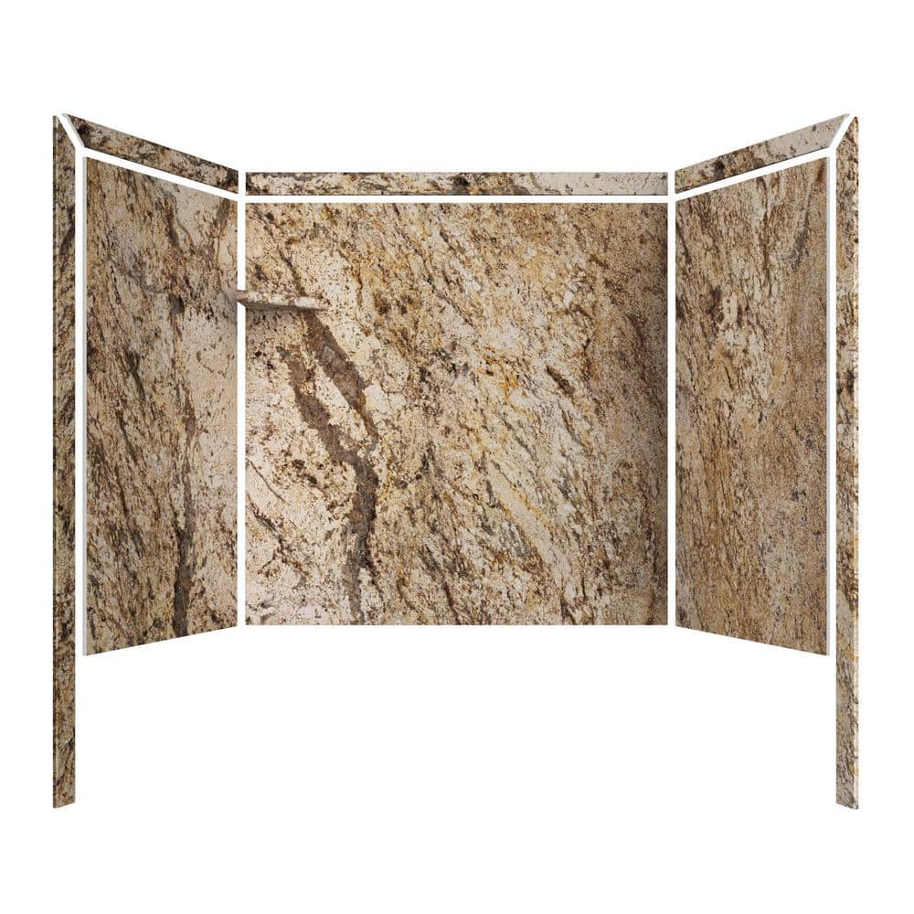 Elite Golden Beaches Polished Alcove Bathtub Surround Kit