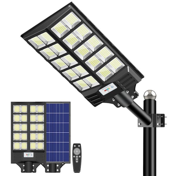 3500-Watt Equivalent 300000 Lumens 240 Degree Black Motion Sensing Dusk to Dawn Integrated LED Parking Lot Area Light