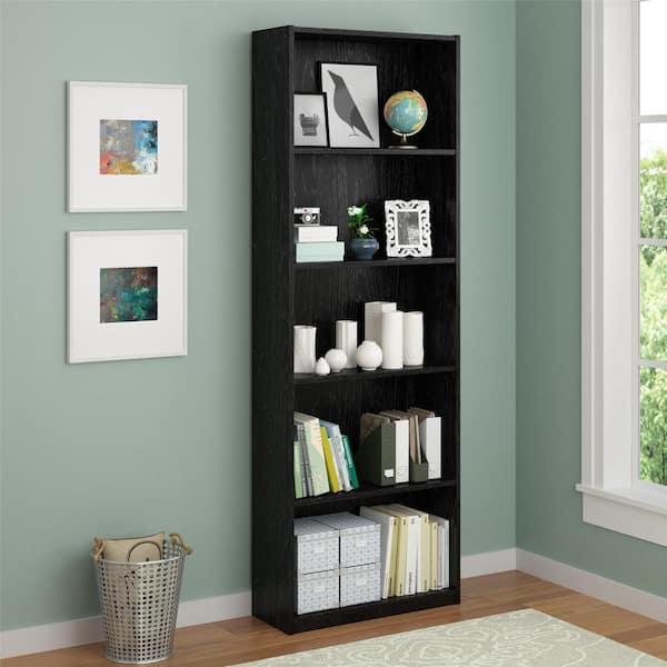 Altra Furniture Core Black Ebony Ash Open Bookcase