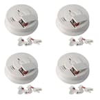Firex Hardwired Smoke Detector with Adapters, 9-Volt Battery Backup, and Front Load Battery Door (4-Pack)