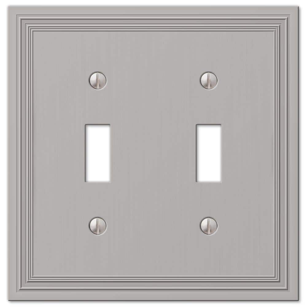 Hallcrest 2 Gang Toggle Metal Wall Plate - Satin Nickel price history on PriceWatchPro