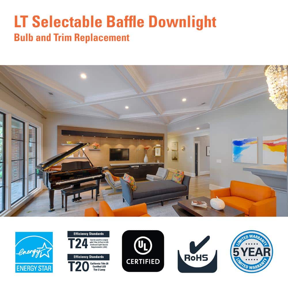 Halo White Aluminum 5-6 Inch LED Retrofit Recessed Light