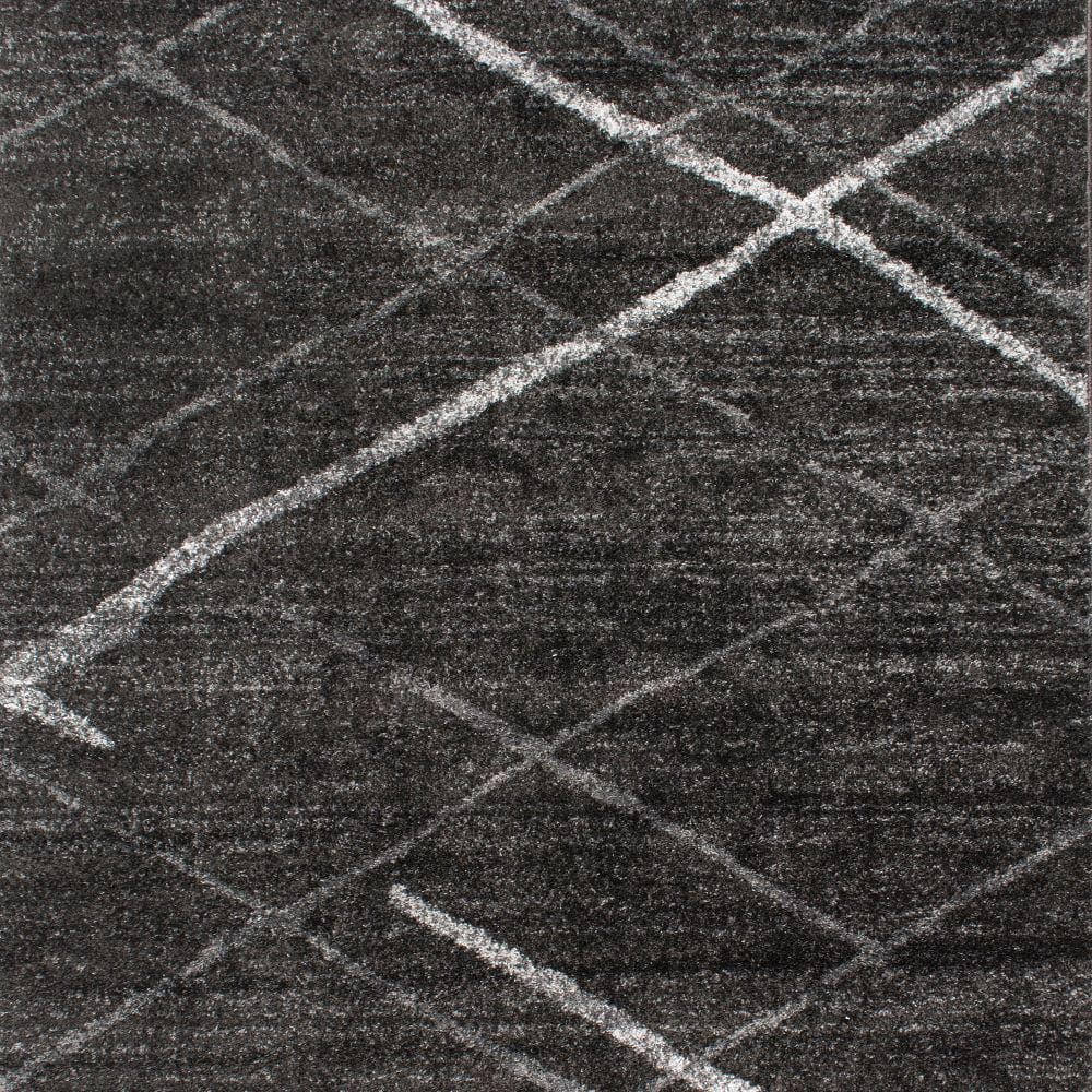 Dark Gray Synthetic Square Non-slip Contemporary Area Rug