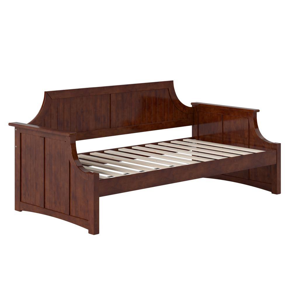 Cambridge Walnut Twin Wood Daybed Frame with Slats