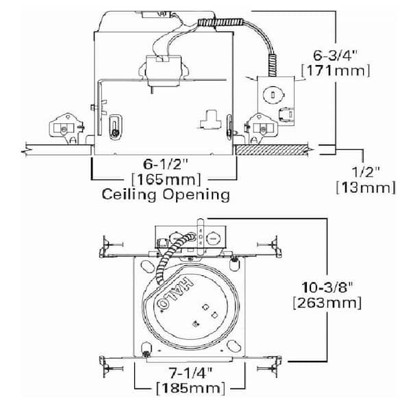 6 in. Aluminum E26 New Construction Recessed Lighting Housing for Ceiling, Insulation Contact, Air-Tite