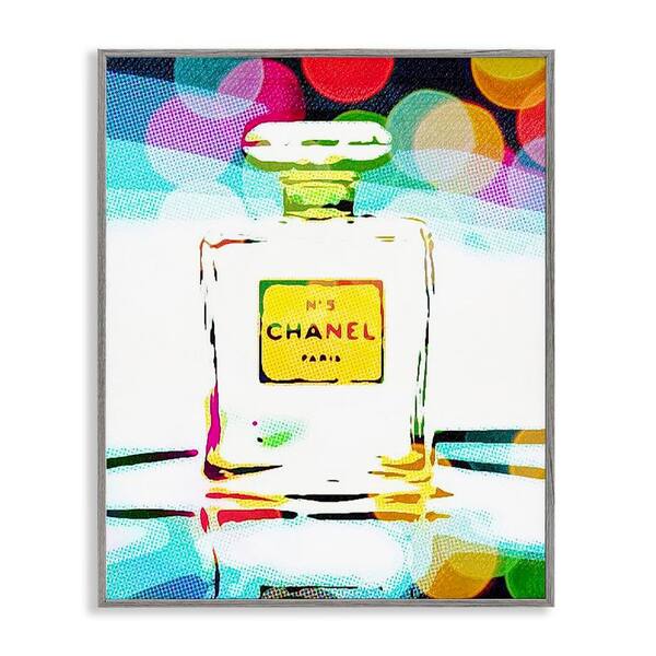 Perfume with Modern Bokeh by Graffi*tee Studios Gray Framed Abstract Giclee Art Print 30 in. x 24 in.