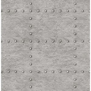 Otto Silver Hammered Metal Silver Wallpaper Sample