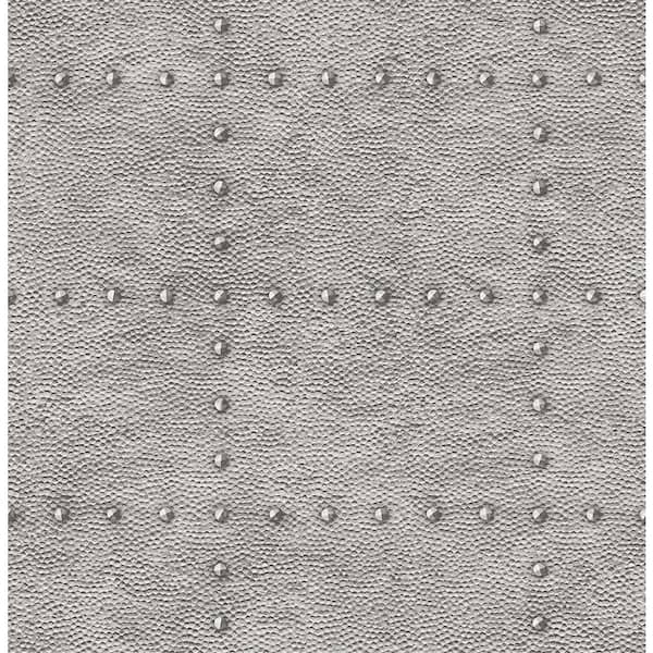 A-Street Prints Otto Silver Hammered Metal Silver Wallpaper Sample