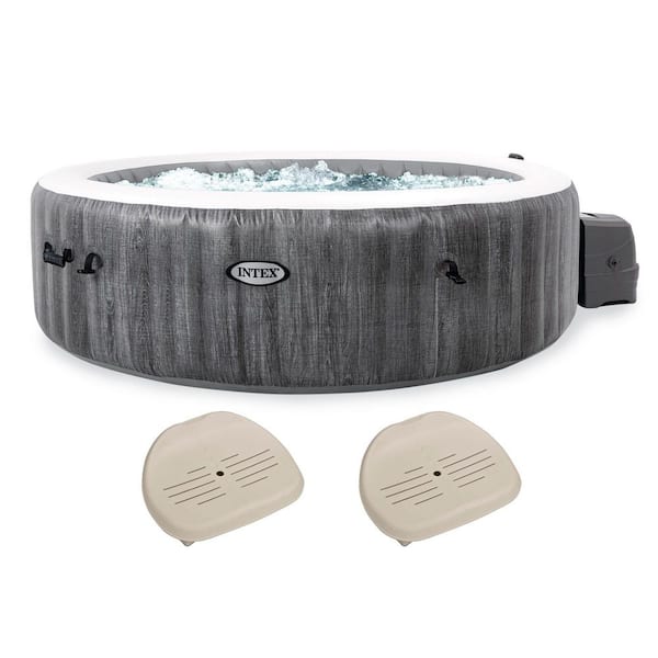 PureSpa Plus 6-Person 170 Jet 120 V Inflatable Bubble Jet Hot Tub and Slip Resistant Seat (2-Pack)