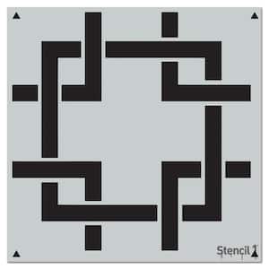 Square Lattice Repeat Pattern Stencil