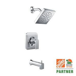 Genta Single-Handle 1-Spray Tub and Shower Faucet in Chrome (Valve Included)