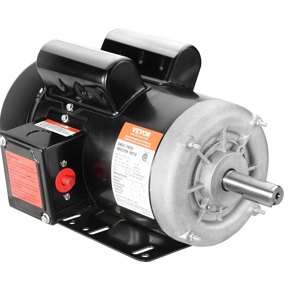 VEVOR 2 HP Electric Motor 1725 RPM, AC 115V/230V, 143/5T Frame Air Compressor Motor Single Phase, 7/8 in. Keyed Shaft, CW/CCW