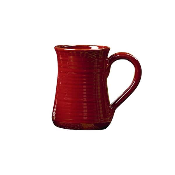Park Designs Aspen 18 oz. Red Ceramic Coffee Mug (Set of 4)