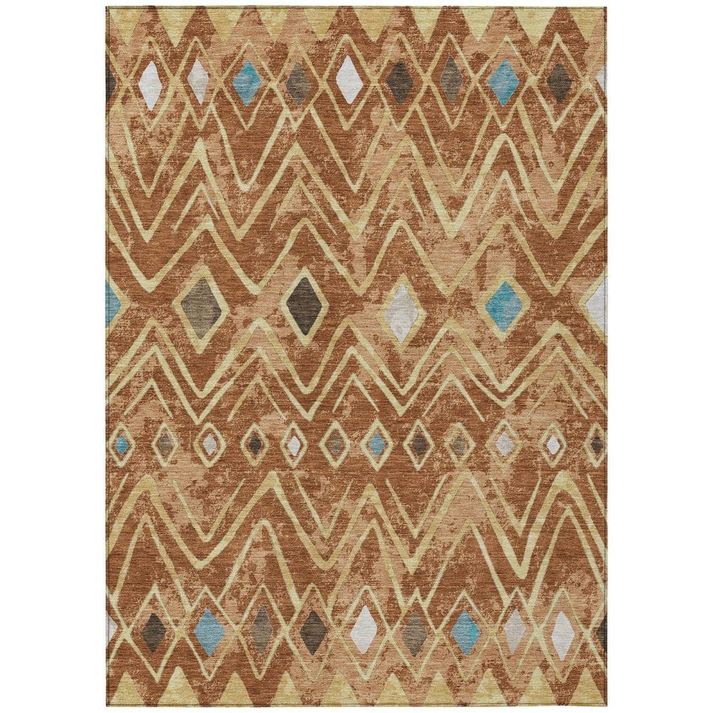 Chantille Machine Washable Indoor/Outdoor Abstract ACN2702 Paprika 9 ft. x 12 ft. Area Rug price history on PriceWatchPro