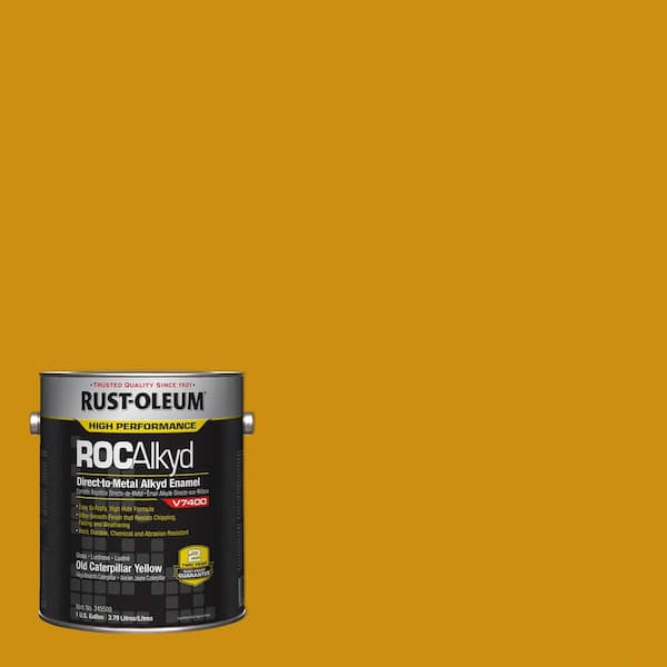 Rust-Oleum 1 Gal. ROC Alkyd V7400 Direct-to-Metal High-Gloss Old Caterpillar Yellow Interior/Exterior Enamel Paint (Case of 2)
