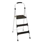 3-Step Signature Aluminum Step Stool Ladder with Plastic Steps