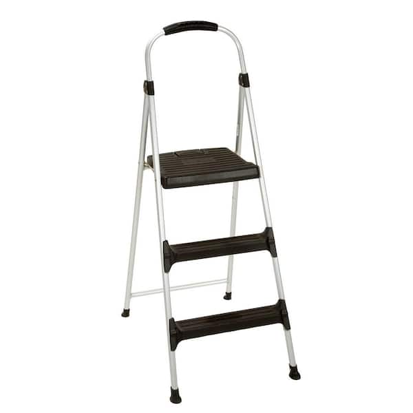 Cosco 3-Step Signature Aluminum Step Stool Ladder with Plastic Steps