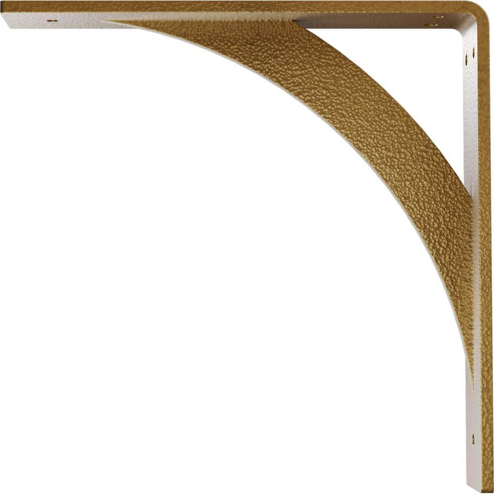 Legacy 10'' Hammered Gold Steel Bracket for Versatile Shelving