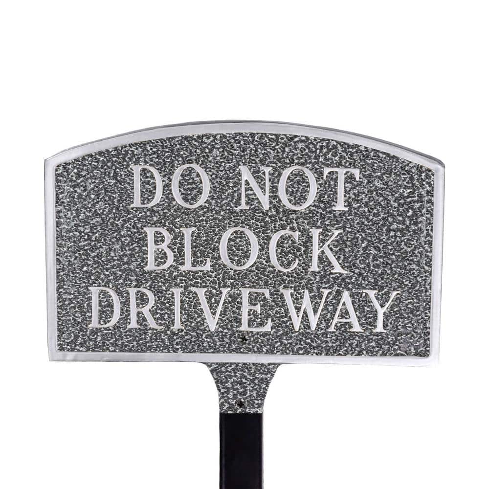 13 in. x 21 in. Large Arch Do Not Block Driveway Statement Plaque Sign-Swedish Iron price history on PriceWatchPro