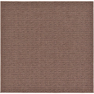 Outdoor Links Brown 6' 0 x 6' 0 Square Rug