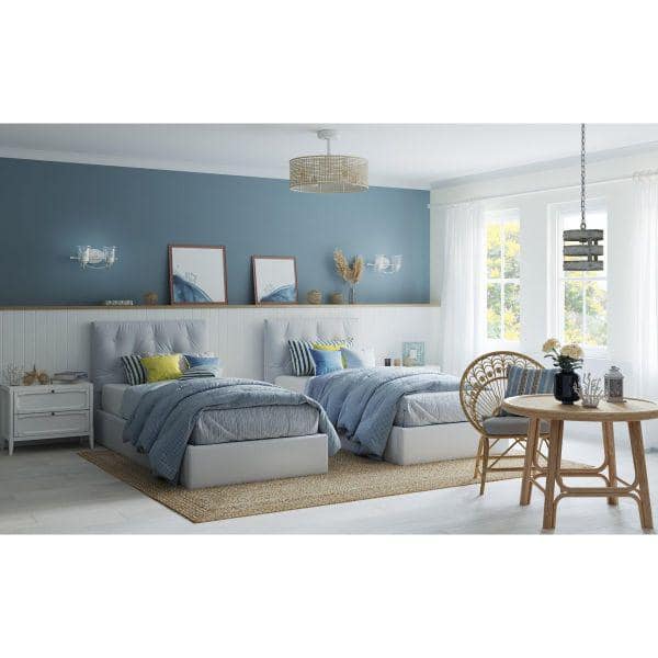 Belva 25.25 in. Indoor/Outdoor Cottage White Coastal Ceiling Fan with 2200K Light Bulbs Included with Remote for Bedroom