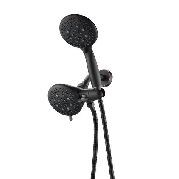 Unbranded Single Handle 6-Spray Round Shower Faucet in Matte Black
