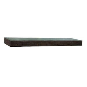 35.4 in. L x 7.5 in. D x 2.5 in. H Plank Oak MDF Floating Wall Shelf
