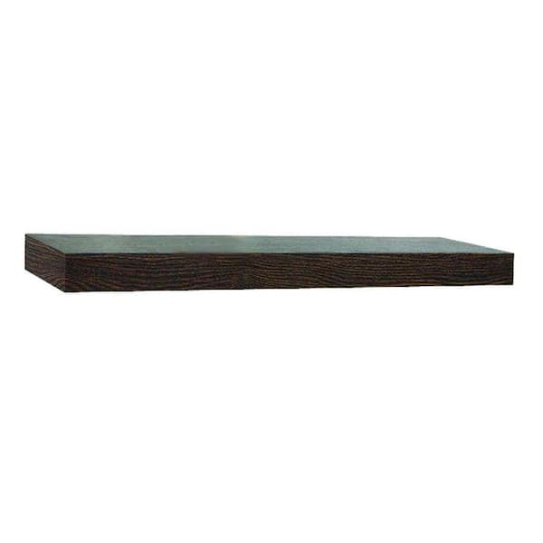 Unbranded 35.4 in. L x 7.5 in. D x 2.5 in. H Plank Oak MDF Floating Wall Shelf