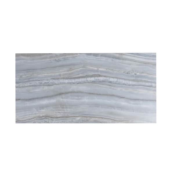 Splendor 24 x 48 in. Windy Blue Honed Porcelain Veincut Large Tile (15.5 sq. ft./case, 2-Pack)