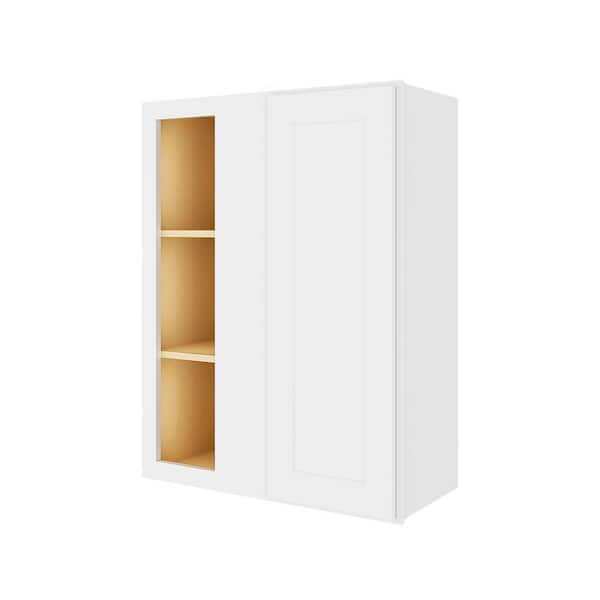 27 in. W x 12 in. D x 36 in. H Ready to Assemble Wall Kitchen Cabinet in White