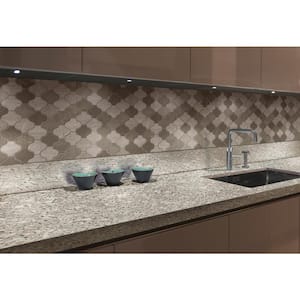 Arctic Storm Arabesque 12 in. x 12 in. Textured Marble Floor and Wall Tile (10.5 sq. ft./Case)