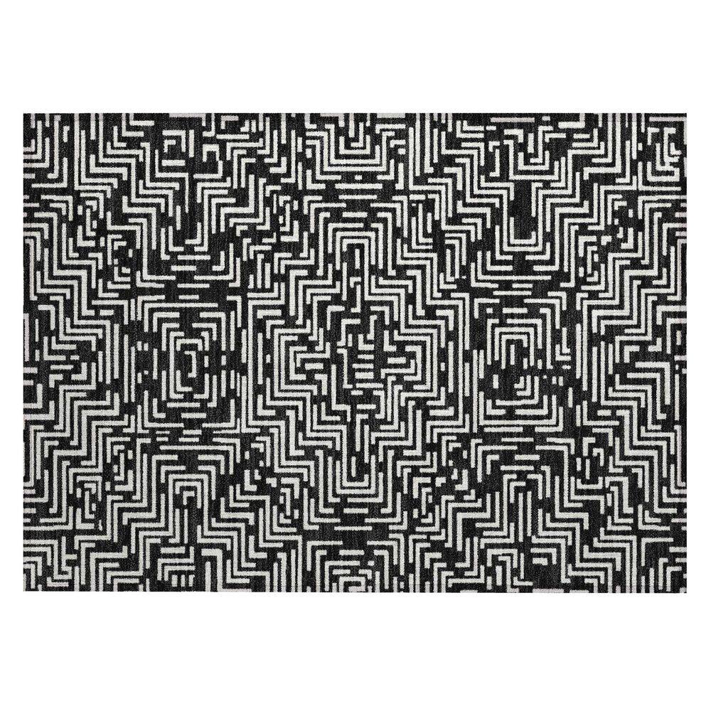 Chantille Machine Washable Indoor/Outdoor Abstract ACN2664 Black 2 ft. x 3 ft. Accent Rug price history on PriceWatchPro