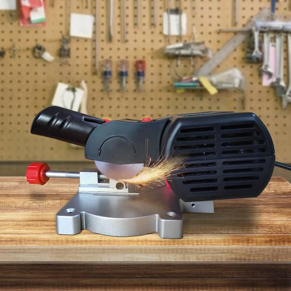Mini Miter Cut-off Chop Saw, Two 2-5/16\ in. Blade of Steel and Resin with 1/2 in. Cutting Depth, 0-45° Benchtop Saw