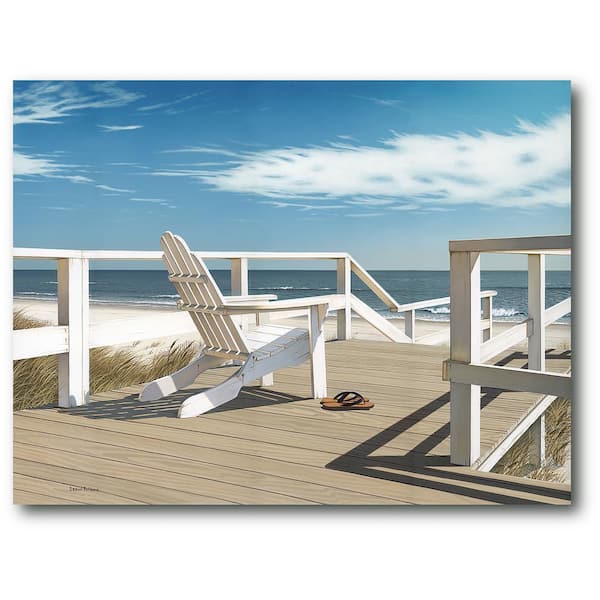 Seaside Hammock Gallery-Wrapped Canvas Wall Art 40 in. x 30 in.