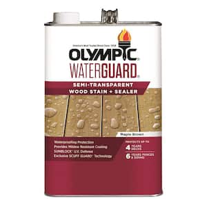 WaterGuard 1 gal. Maple Brown Semi-Transparent Wood Stain and Sealer