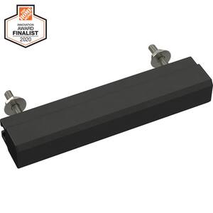 Tapered Edge 1 in. to 4 in. (25 mm to 102 mm) Matte Black Adjustable Drawer Pull
