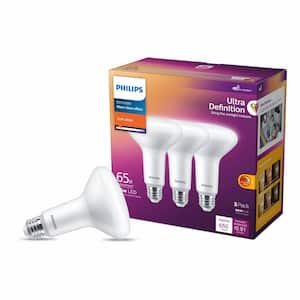 65-Watt Equivalent BR30 Ultra Definition Dimmable E26 LED Light Bulb Soft White with Warm Glow 2700K (3-Pack)