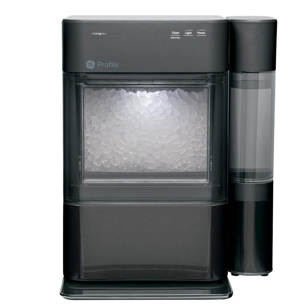 GE Profile Opal 24 lb Portable Nugget Ice Maker in Black Stainless, with Side Tank, and Wi-Fi connected