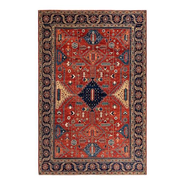 Solo Rugs Red 7 ft. 11 in. x 11 ft. 9 in. Serapi One-of-a-Kind Hand-Knotted Area Rug