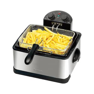 4.2 qt. Silver Immersion Deep Fryer with 3 baskets