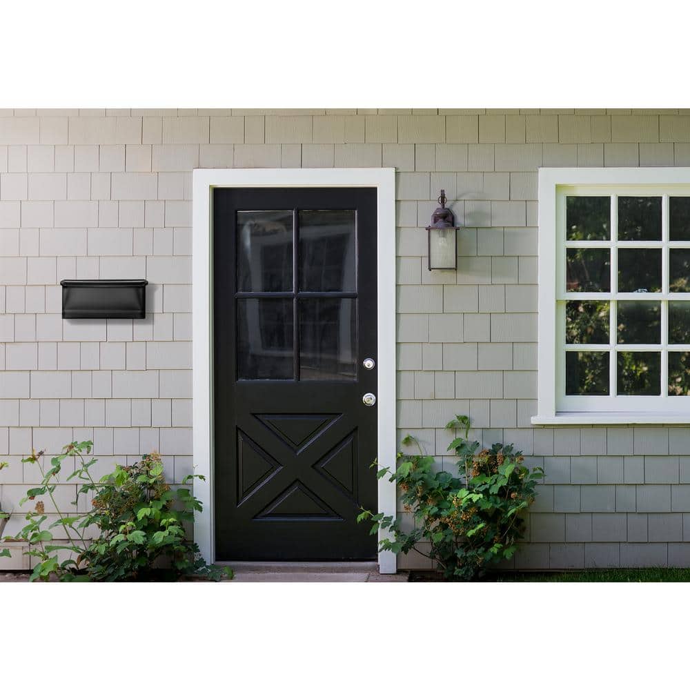 Cielo Black Small Steel Wall Mount Mailbox