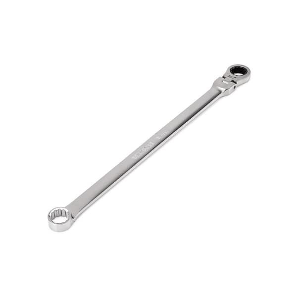 TEKTON 18 mm Long Fixed/Flex Head 12-Point Ratcheting Box End Wrench