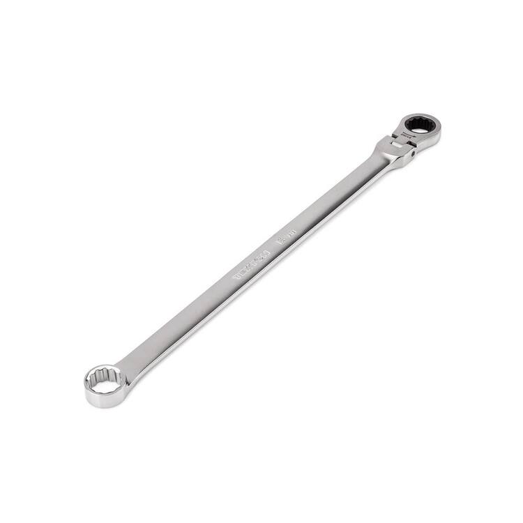 TEKTON 18 mm Long Fixed/Flex Head 12-Point Ratcheting Box End Wrench