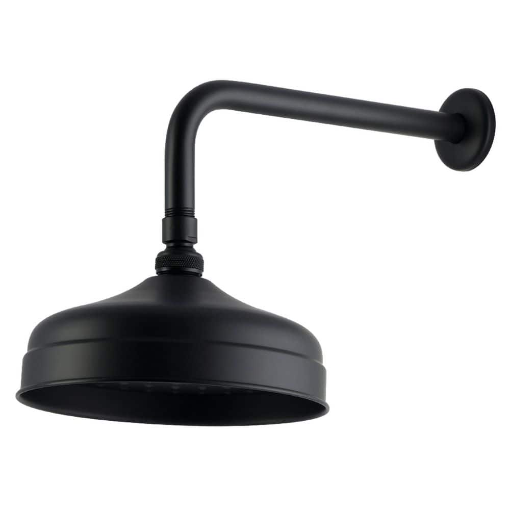 Trimscape 1-Spray 8 in. Wall Mount Rain Spray Shower Head with Shower Arm & Flange in Matte Black price history on PriceWatchPro